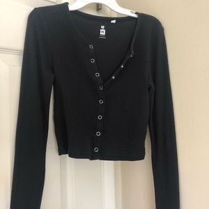 PacSun Cropped Black Long-Sleeve